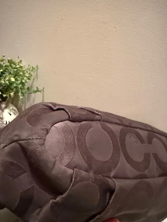 Coach Op Art Madison Lindsey Large Gray Handbag Satchel Tote $358 - Picture 6 of 12